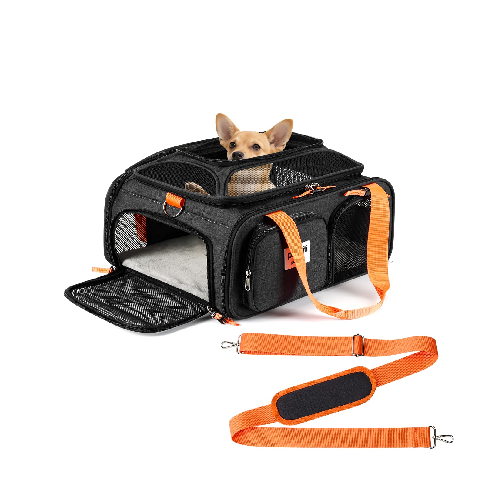 pidipiti-frontier-allegiant-porte-animal-sous-siège, pratique pour voyager en cabine.