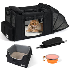 Pidipiti porte-chat grand 25x17x17, espace pour se tourner et se détendre pendant le trajet