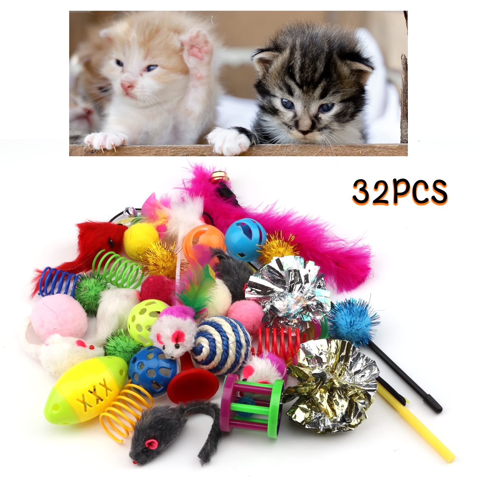 PietyPet boules chat avec cloche pour jeux interactifs