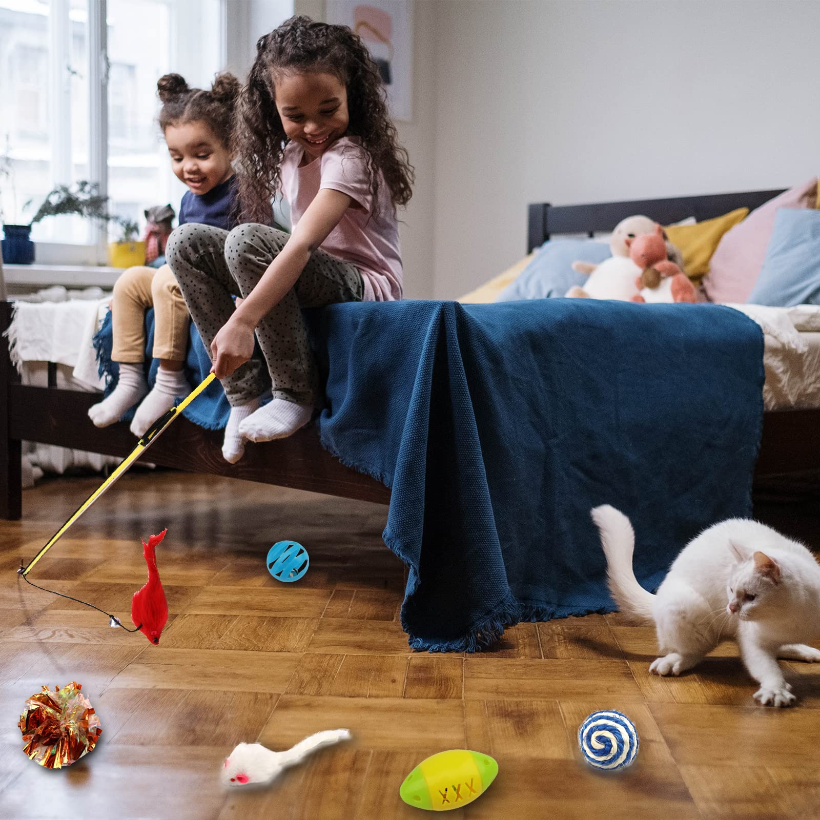 PietyPet boules crinkle chat, sons et textures pour l éveil