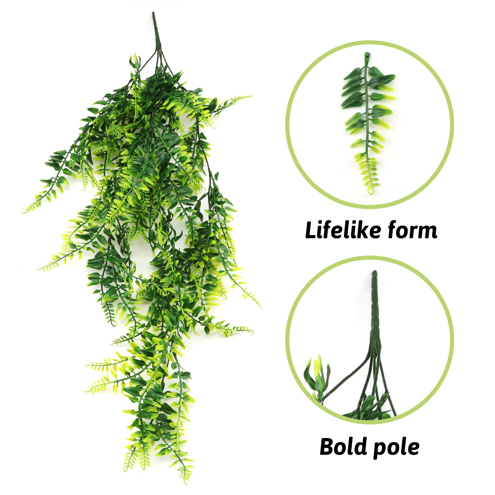 PietyPet mini-plante lierre suspendue style 2, touche verte