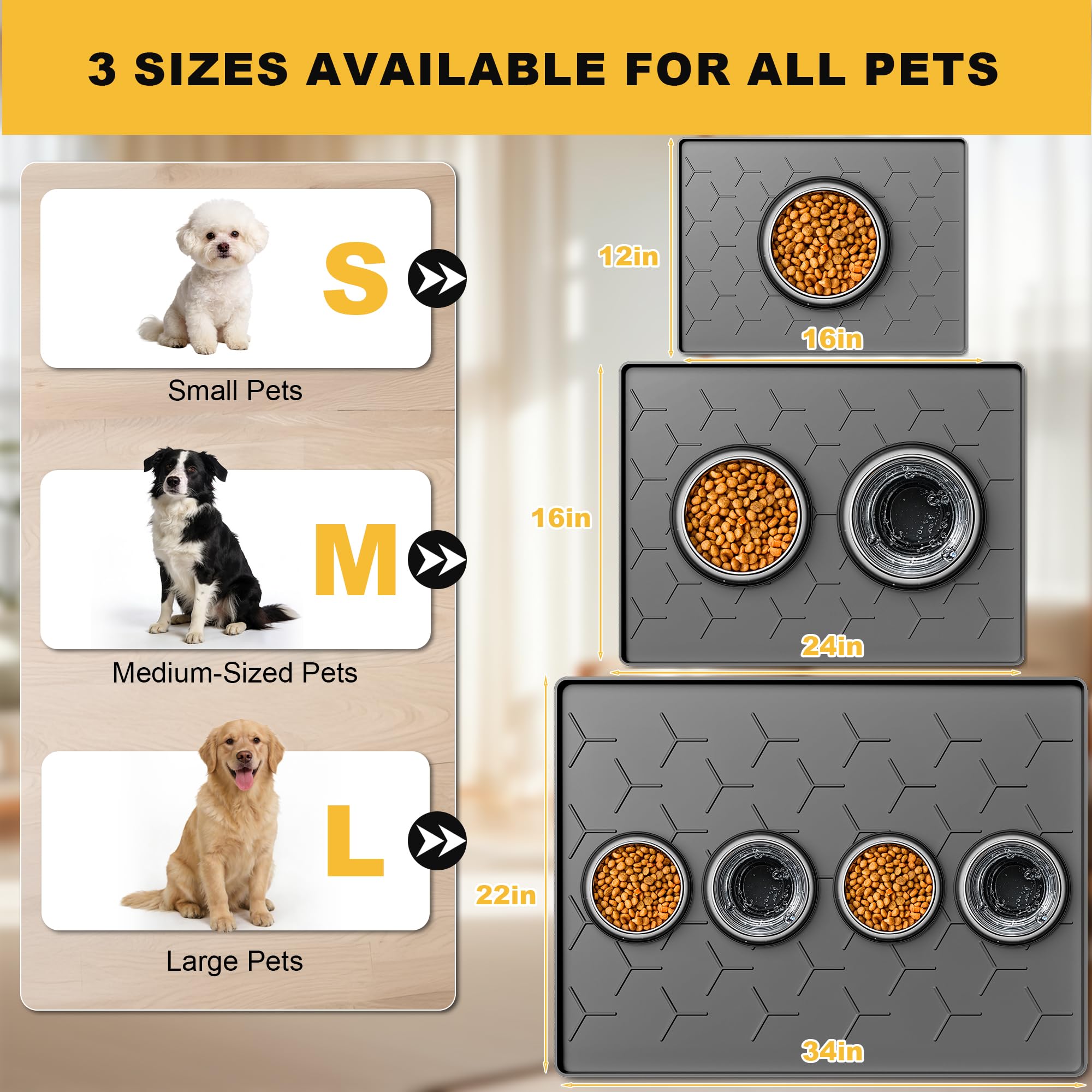 Pieviev tapis adapte a tous les bols et distributeurs.