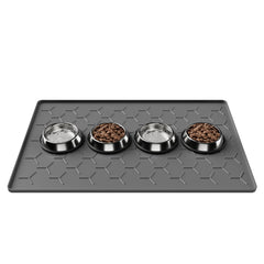 Pieviev tapis alimentation chien chat bord eleve, previens les degats et limite les eclaboussures.