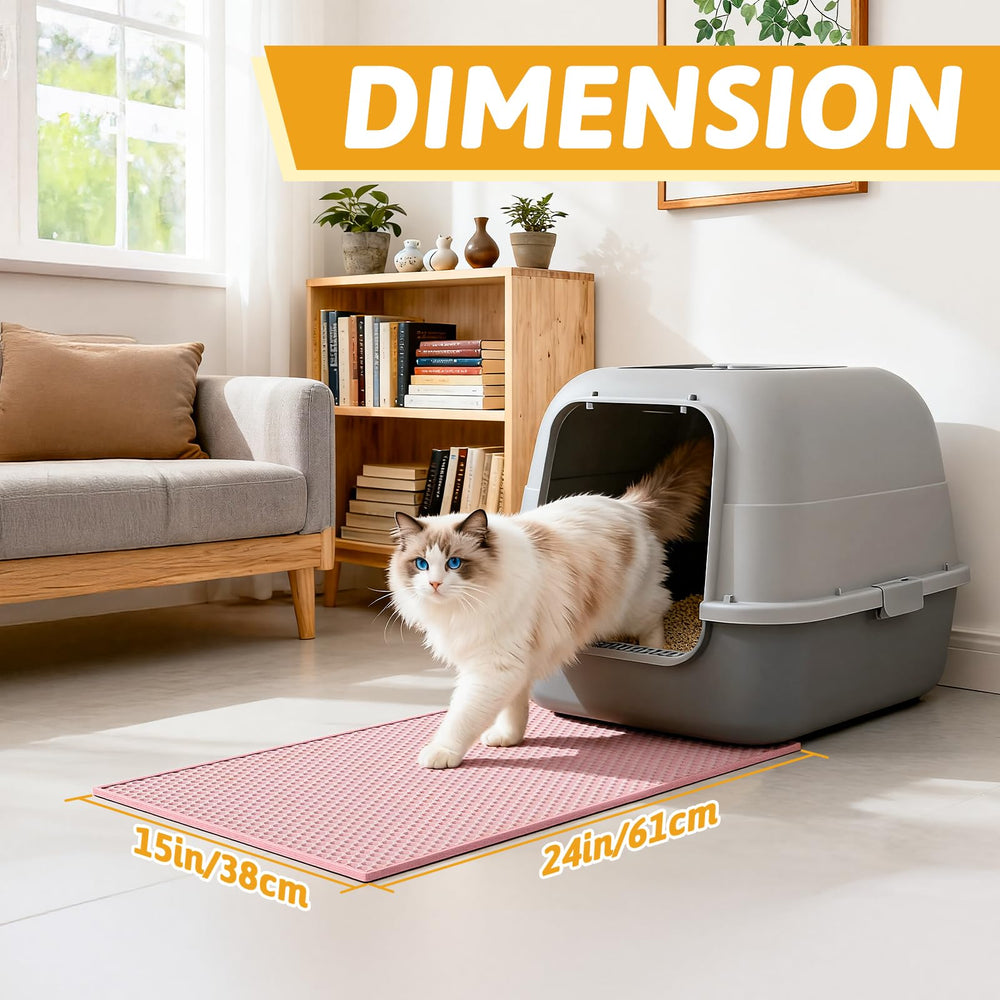Pieviev Tapis anti-tracking avec bord anti-fuite, facile à nettoyer.