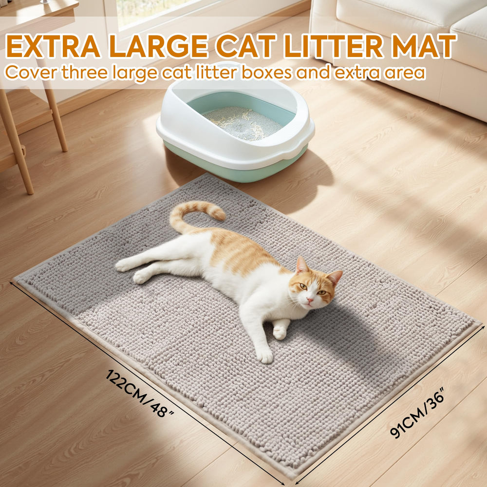Pieviev tapis-litière chenille imperméable: retient l'urine et l'humidité.