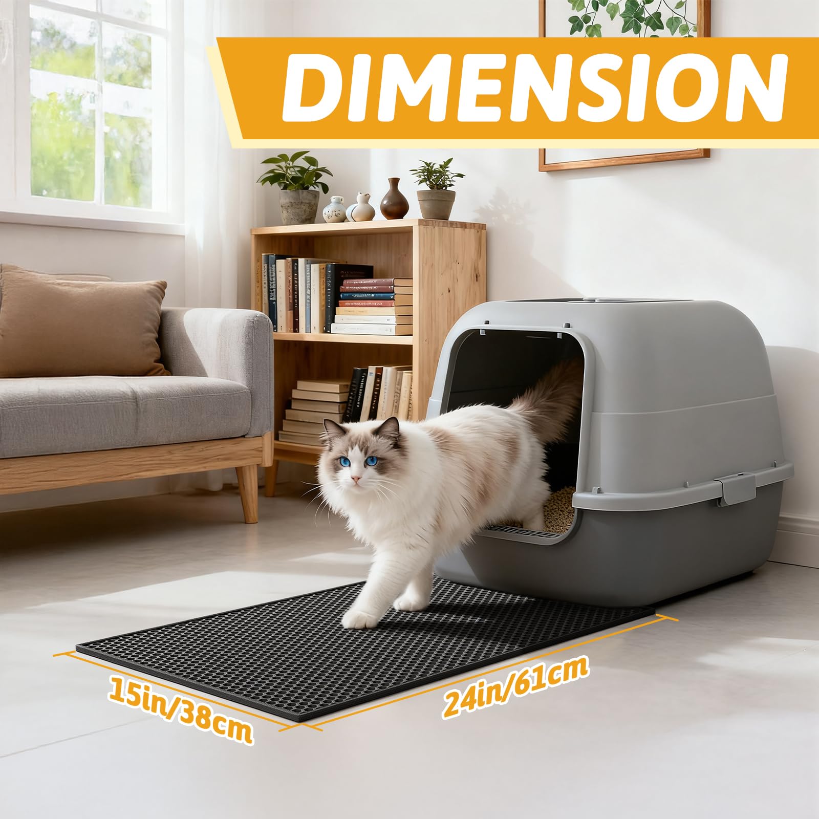 Pieviev tapis-litiere double-face: réduction de la poussière sur les pattes