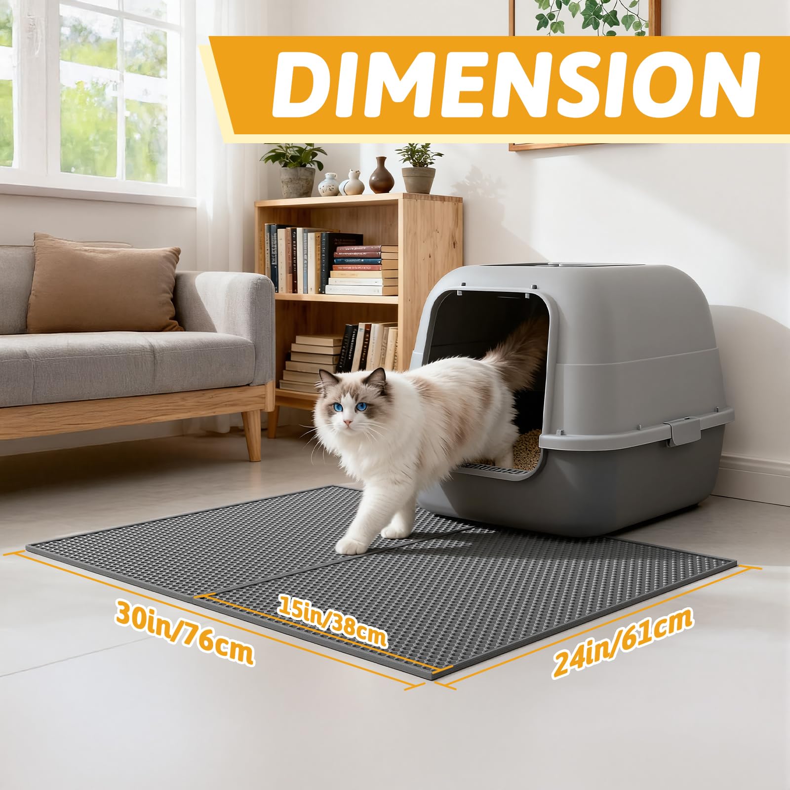 Pieviev tapis litière EVA doux; double couche et nettoyage facile.