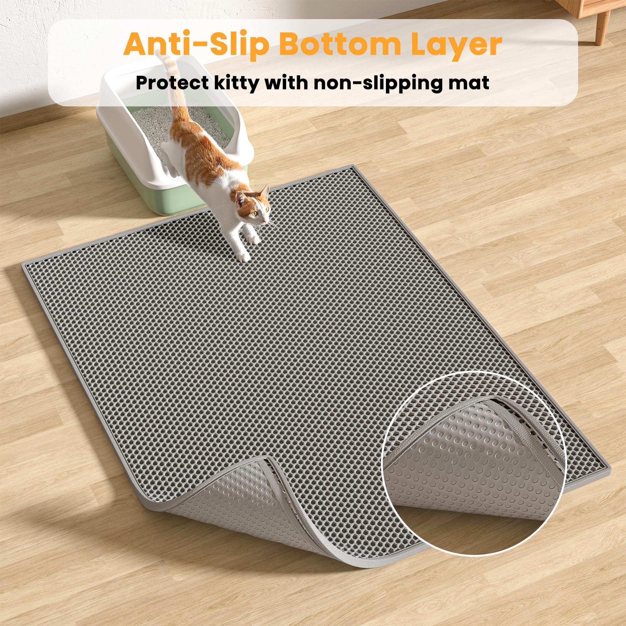 Pieviev tapis-litière lavable nettoyage rapide et sans effort.