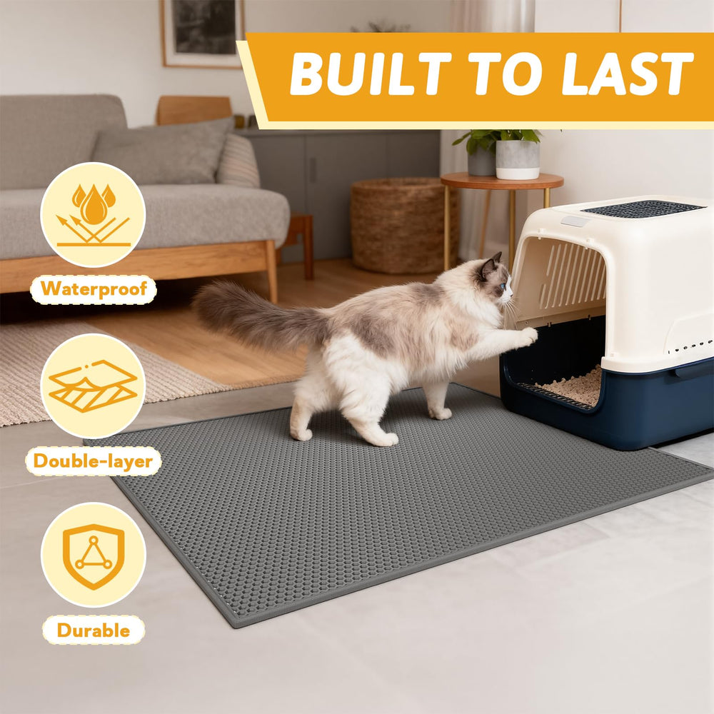 Pieviev tapis litière, protection du sol et solution durable gris 36x30.