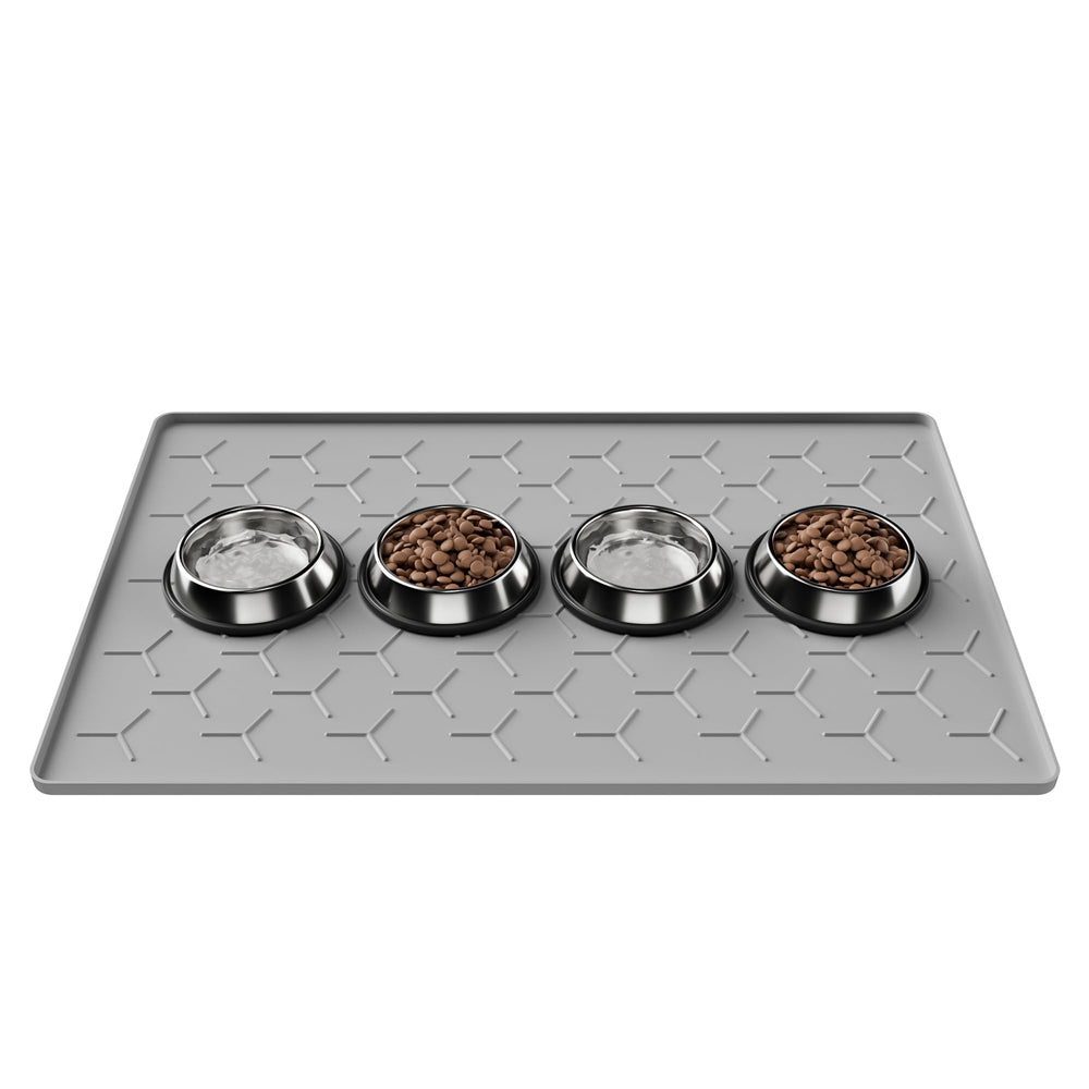 Pieviev tapis-nourriture-chien-chat-bord-eleve protège les sols des éclaboussures.
