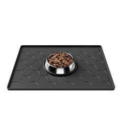 Tapis Pieviev tapis-nourriture chien-chat noir 16x12 protege le sol.