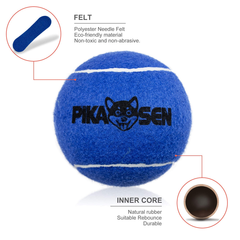 Balles PIKASEN tennis avec cœur creux et feutre non abrasif, durabilité.