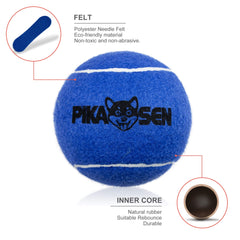 Balles PIKASEN tennis avec cœur creux et feutre non abrasif, durabilité.