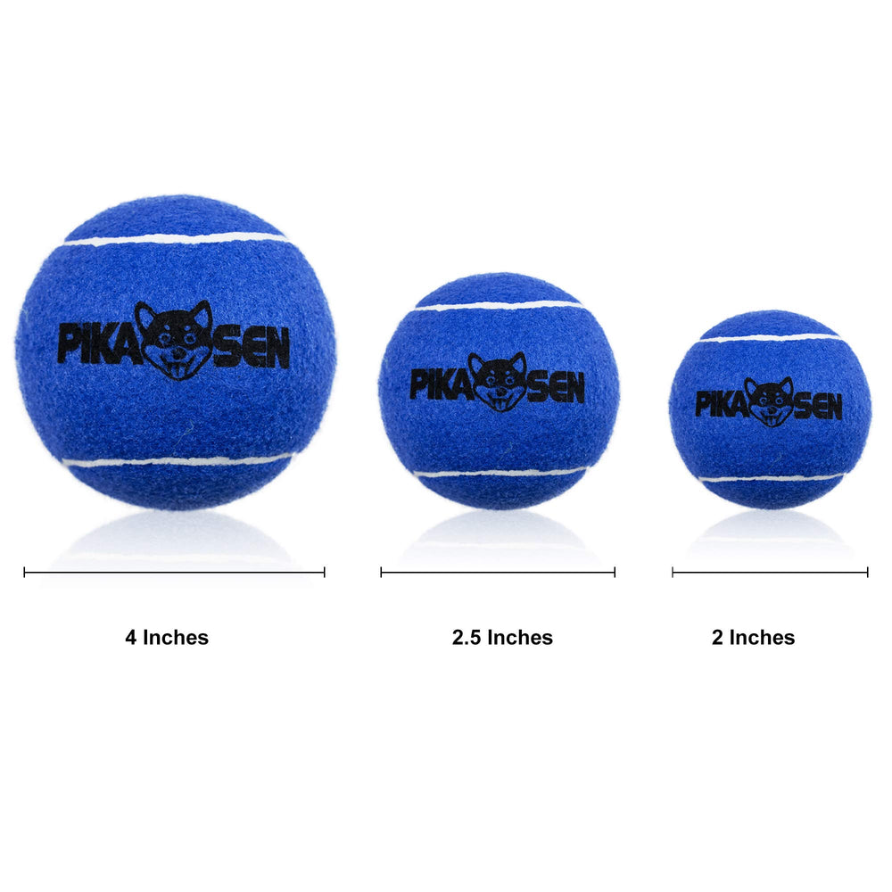 Balles tennis PIKASEN en couleurs jaune rouge bleu, attraction visuelle.