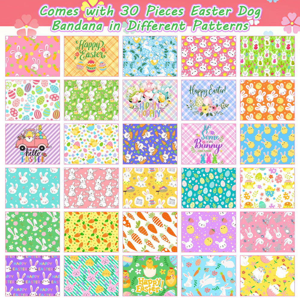Bandanas Piklodo pour chien, motif carotte, parfait pour Pâques et photos amusantes.