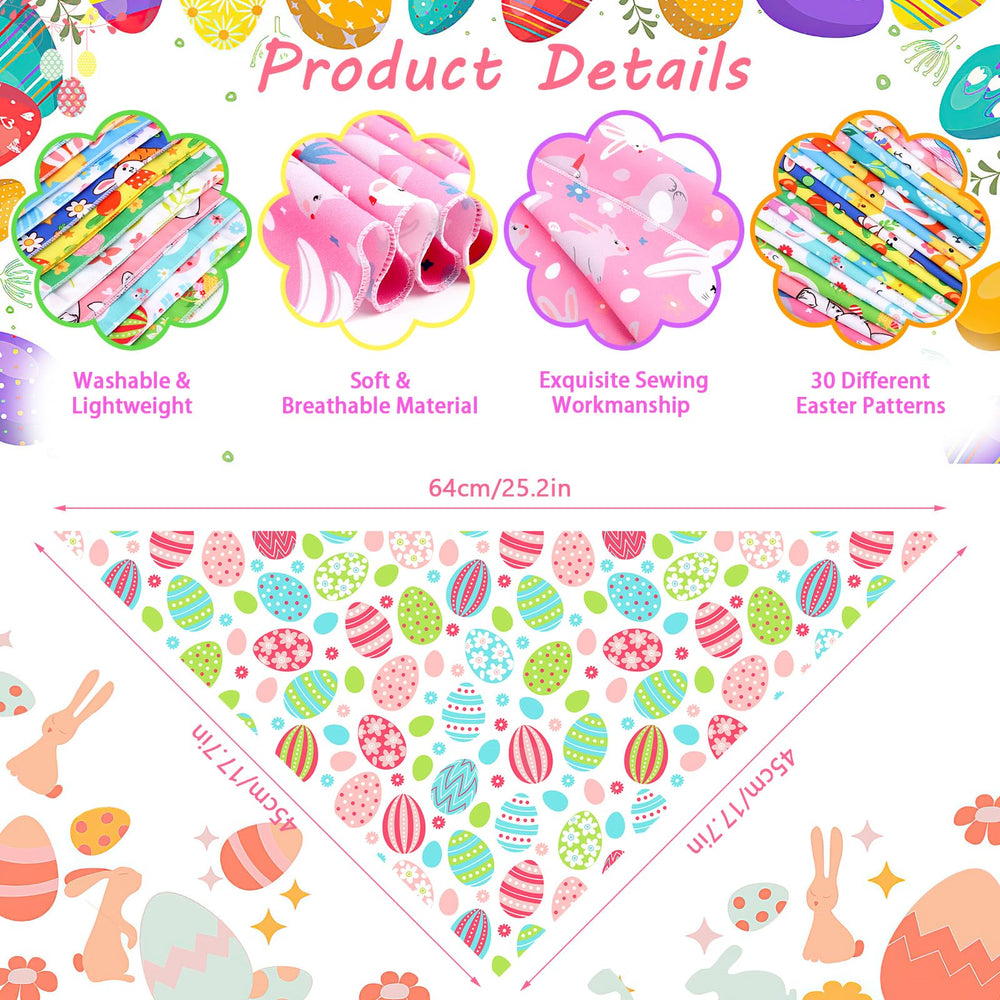 Bandanas Piklodo pour chien, motif lapin, look adorable pour sorties.