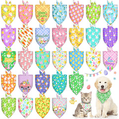 Bandanas Piklodo pour chien, ensemble Paques, prêt pour photos festives.
