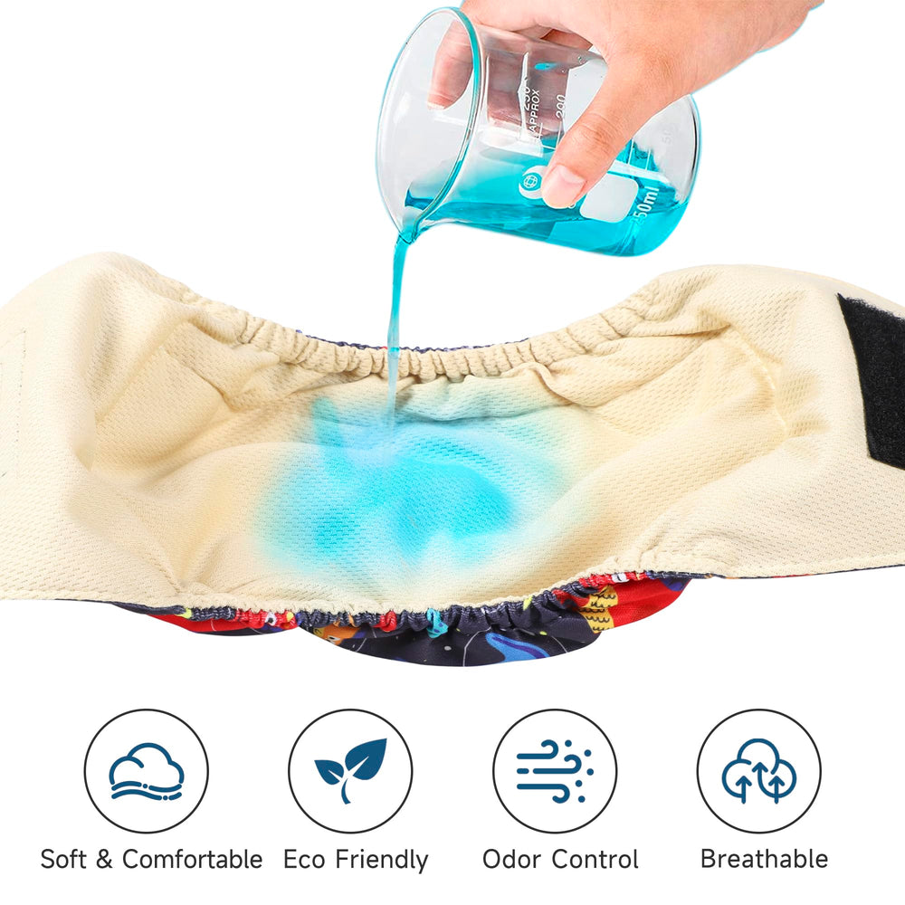 Pilviset Dino M – Changement rapide des pads absorbants pour une utilisation pratique et économique.