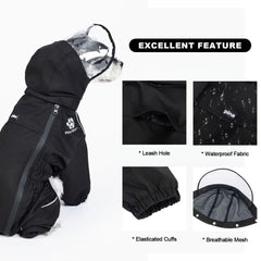 Pina manteau chien capuche transparente amovible pour visibilité et confort.