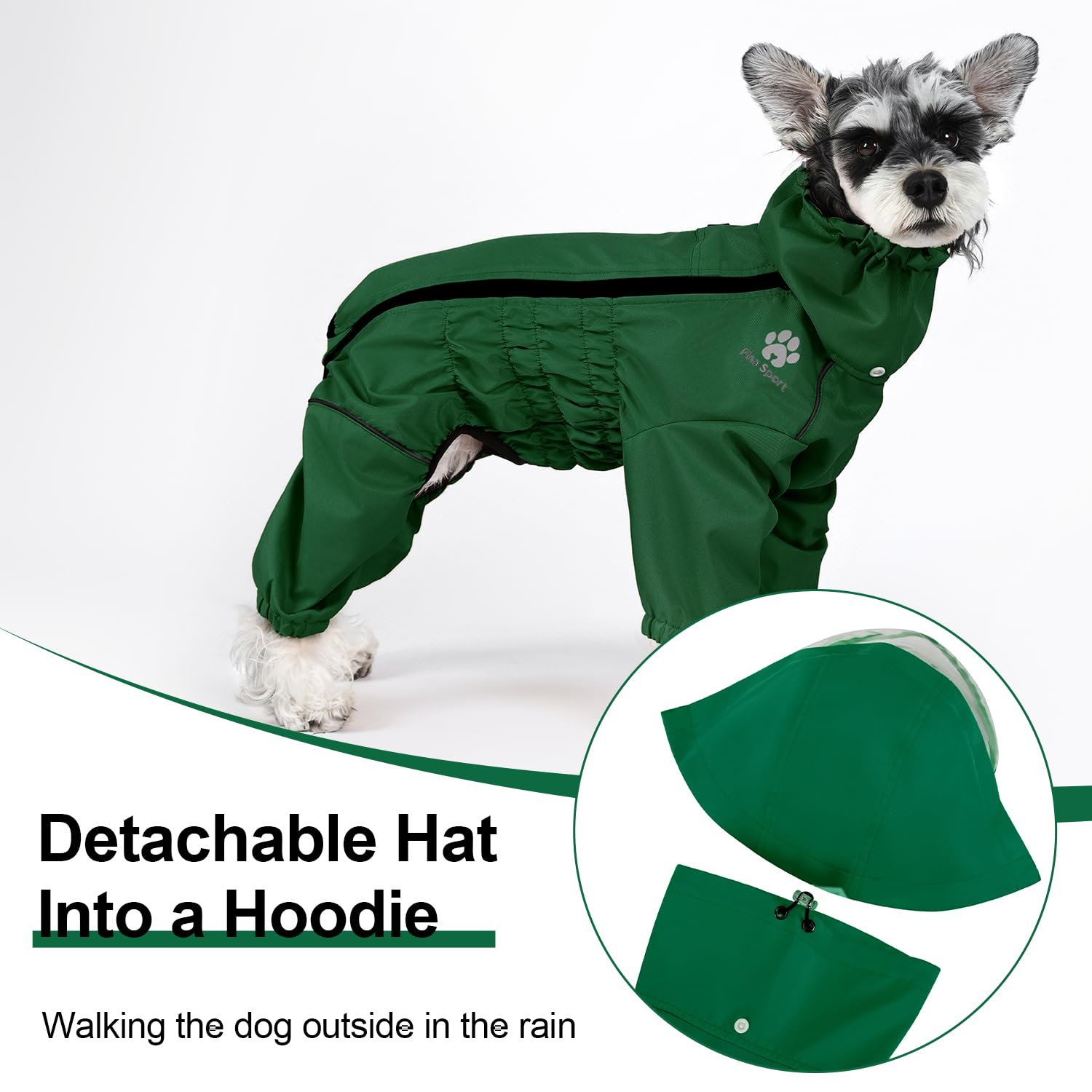 Manteau PINA pour chien au design enveloppant pour une protection complète lors des sorties