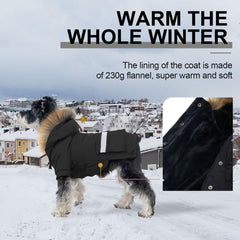 Manteau PINA pour petit chien, doublure flanelle chaude pour l'hiver.