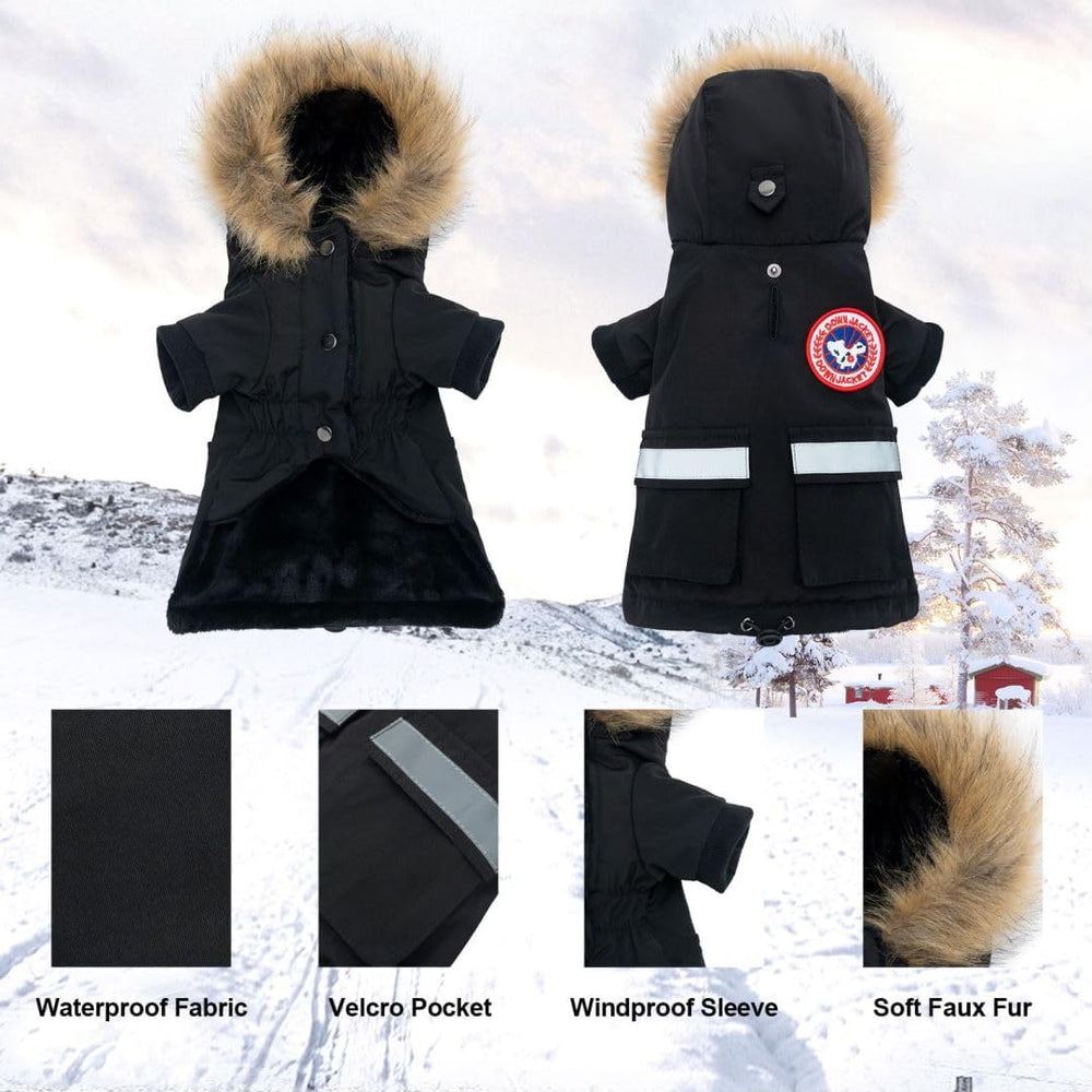 PINA manteau chien avec ouverture pour harnais et laisse.