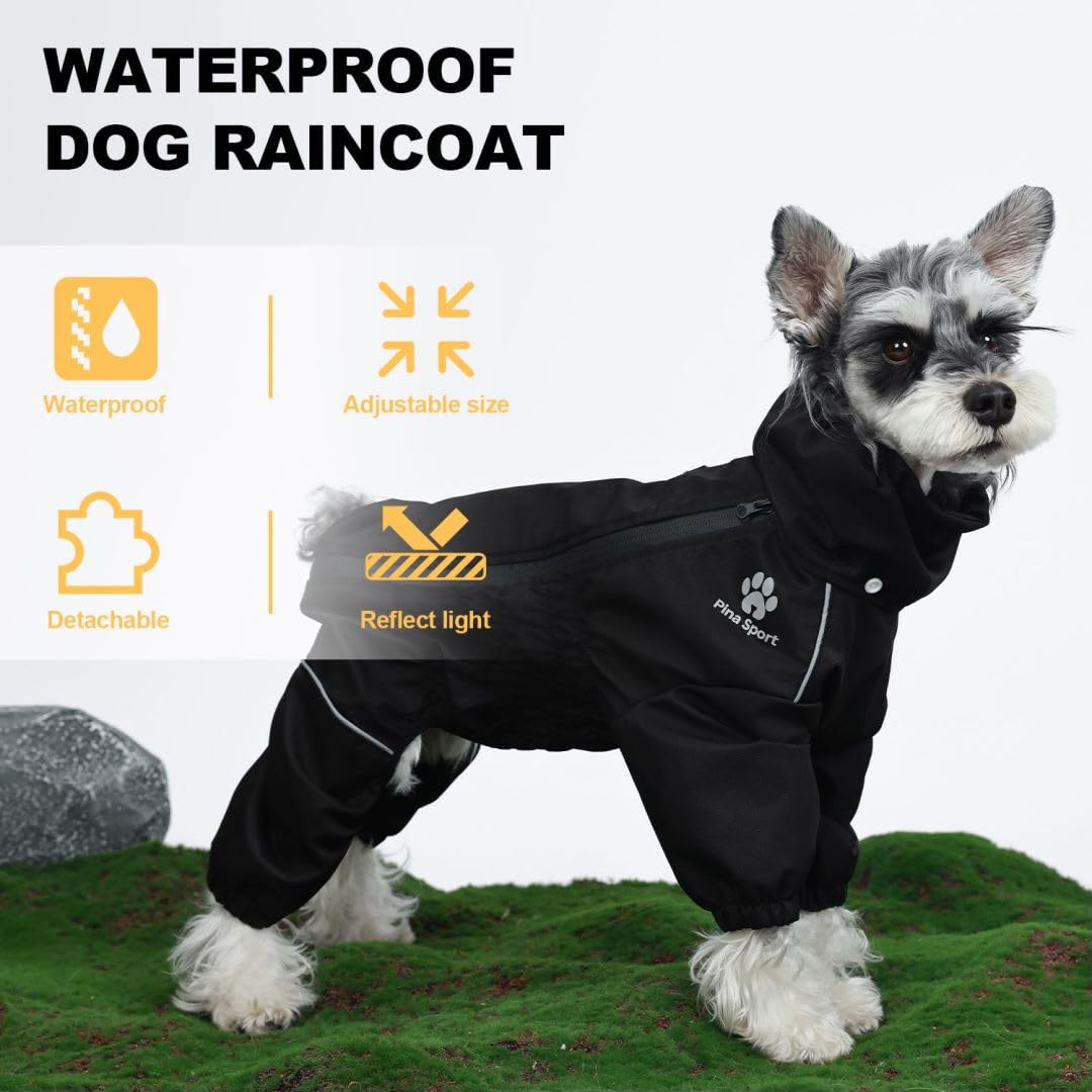 Pina manteau chien avec poches pratiques pour objets essentiels sous la pluie.