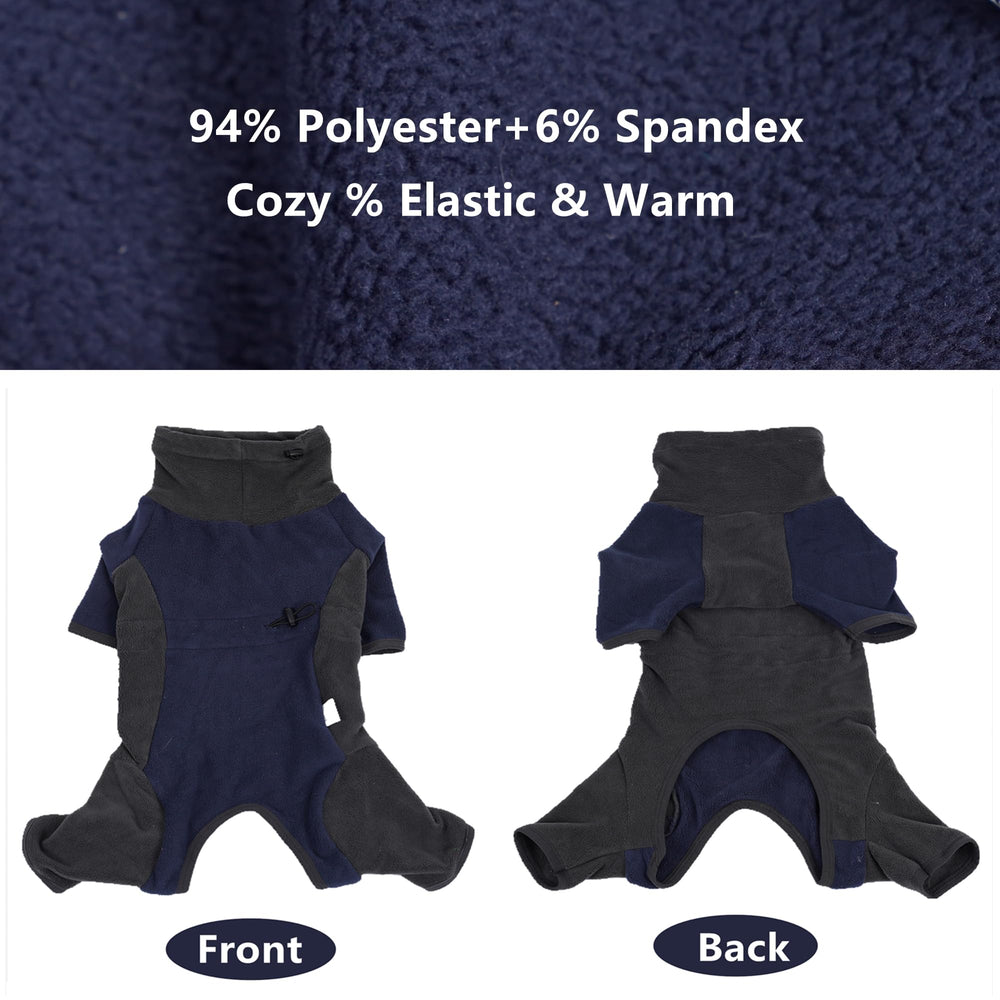 Ensemble complet Pinellia pour chien bleu 2XL, couvre tout le corps pour les activités.
