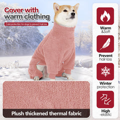 Pinellia manteau hiver chien rose grand, réglage facile pour toutes morphologies