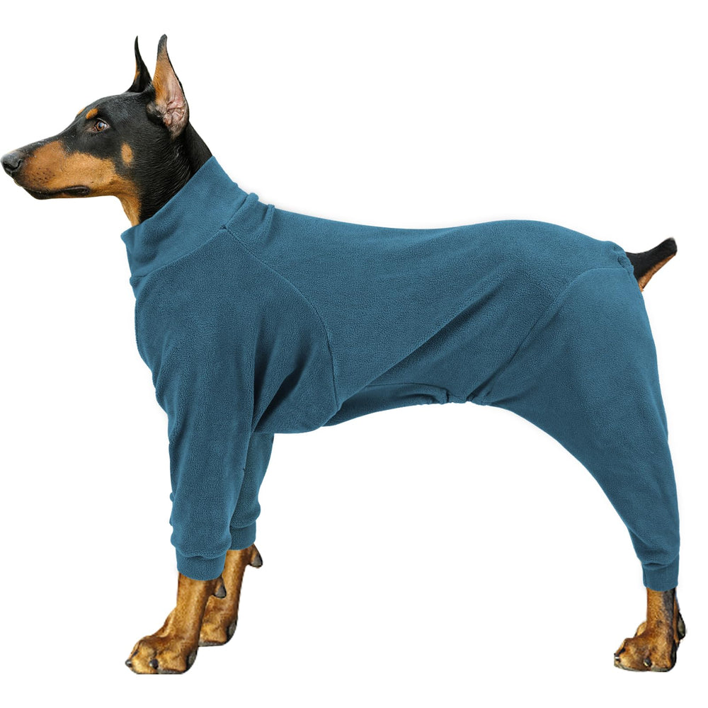 Manteau d'hiver Pinellia pour chien turquoise, vue de face, confort thermique pour promenades.
