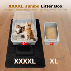 PINENEST XXXXL litière inox murs hauts pour confidentialité