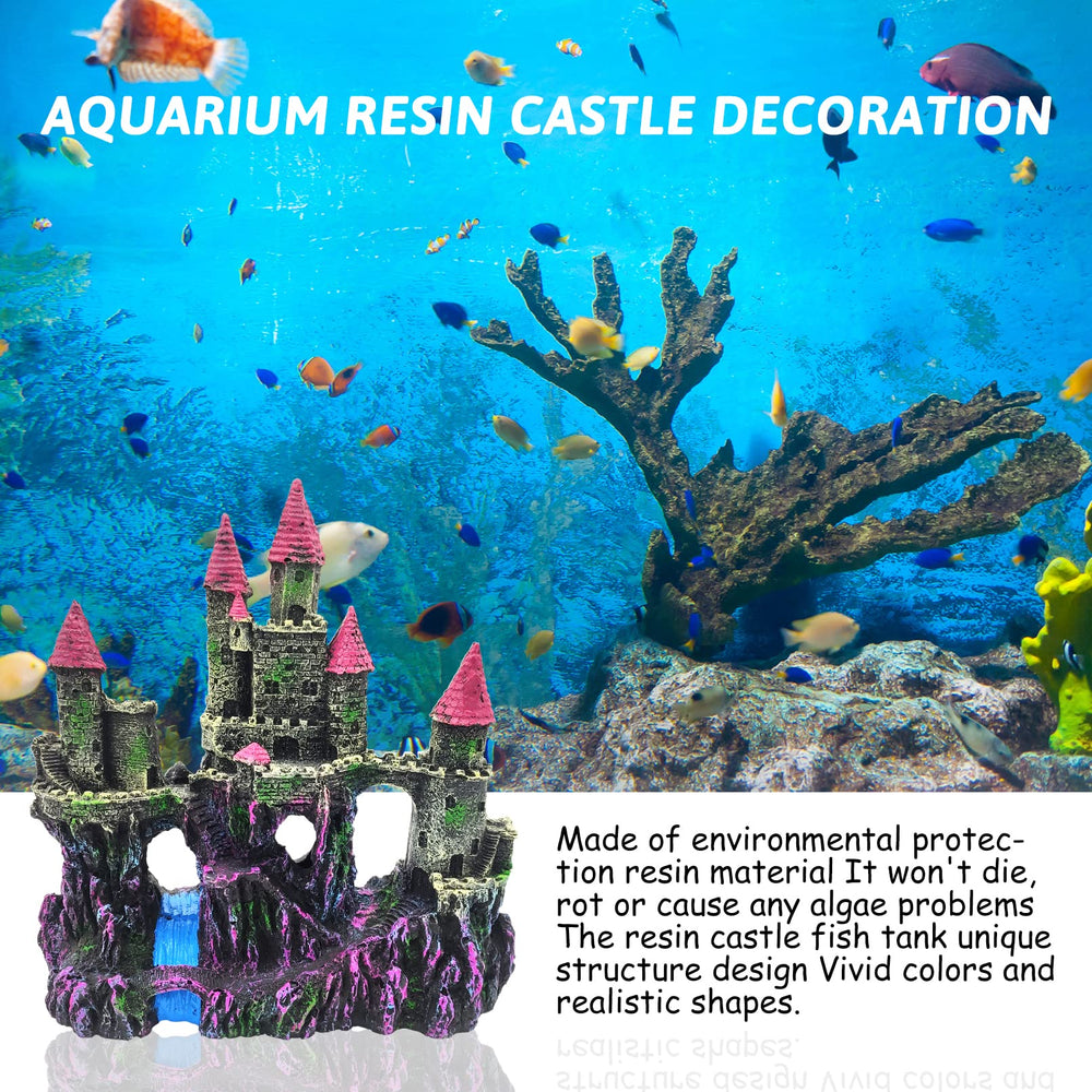 PINVNBY décor d'aquarium rose, résistance et sécurité sans odeur.