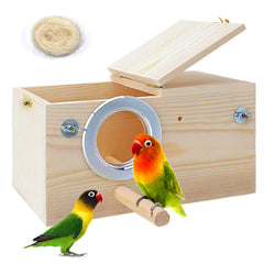 PINVNBY boîte nid oiseaux bois grande taille, espace sûr et naturel.
