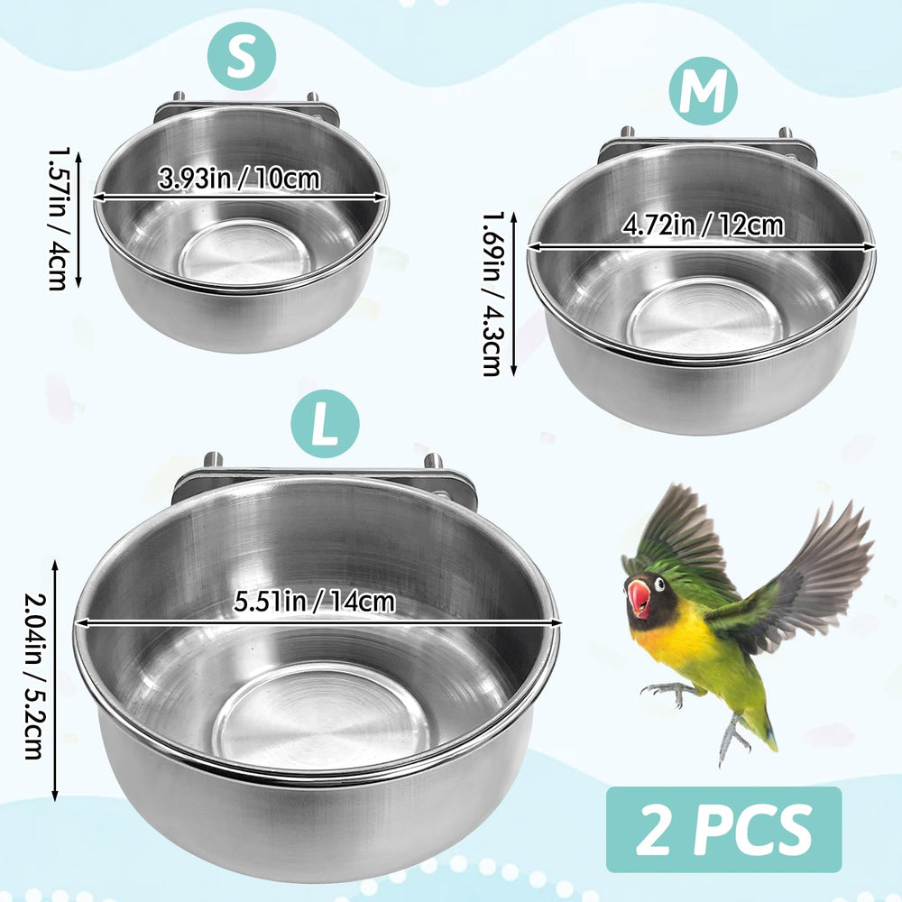 Bol PINVNBY eau d'oiseau en acier inox durable et facile à nettoyer.