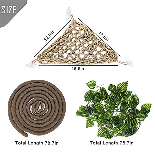 PINVNBY branche-vigne pliante artificielle, montage flexible sur terrarium