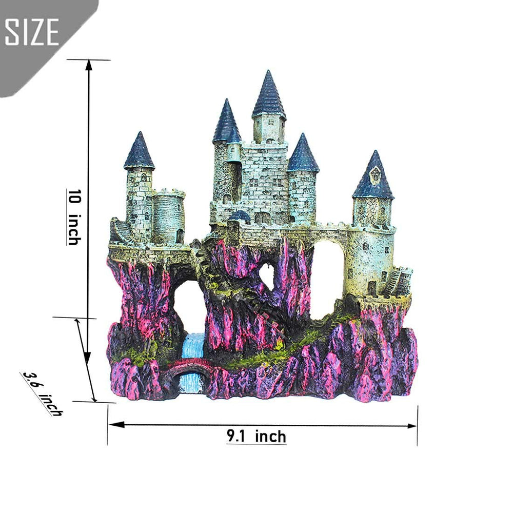 PINVNBY château, couleurs vivantes, éclaire l'aquarium et attire l'œil.