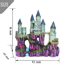 PINVNBY château, couleurs vivantes, éclaire l'aquarium et attire l'œil.