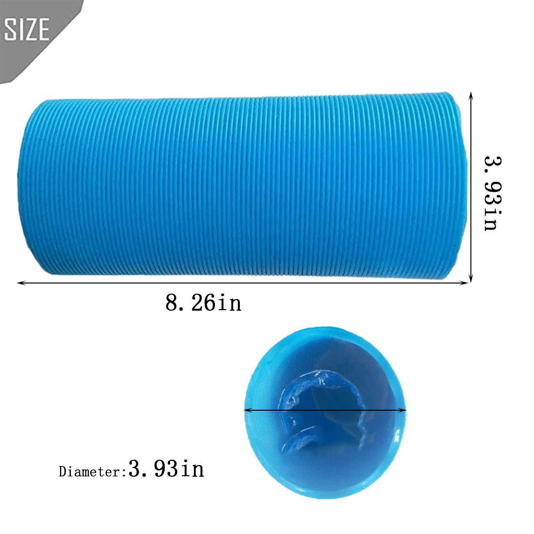 Tunnel d’exercice PINVNBY pour hamster bleu, idéal pour courir et s’amuser.