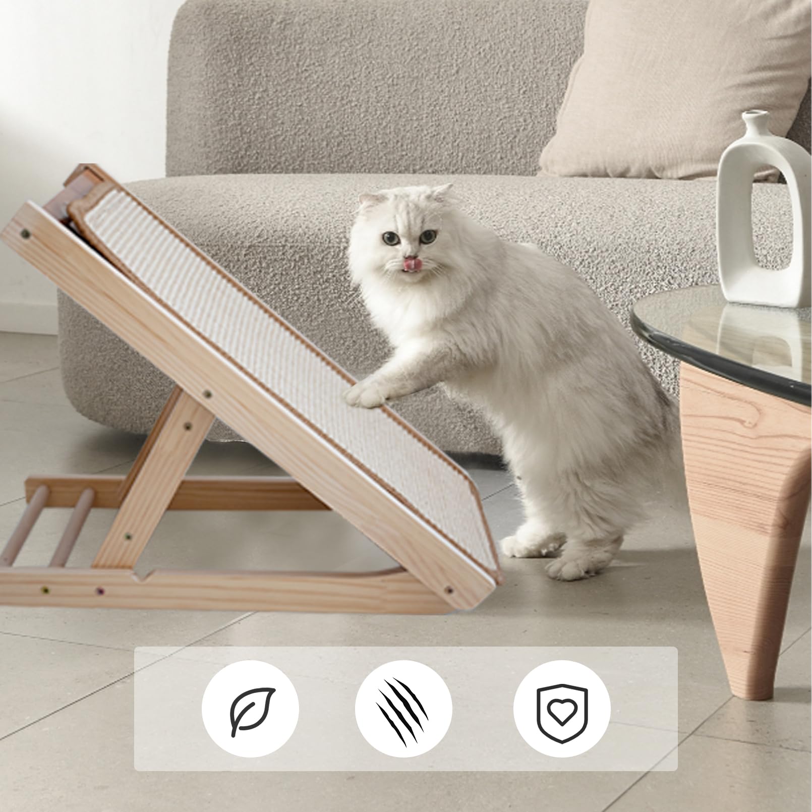 pinvnby hauteur reglable en trois niveaux pour tous les chats.