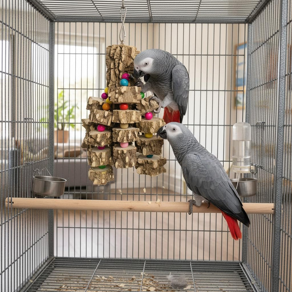 Pinvnby: dimensions 11,8 x 7,87 pouces, adapté aux grands perroquets.