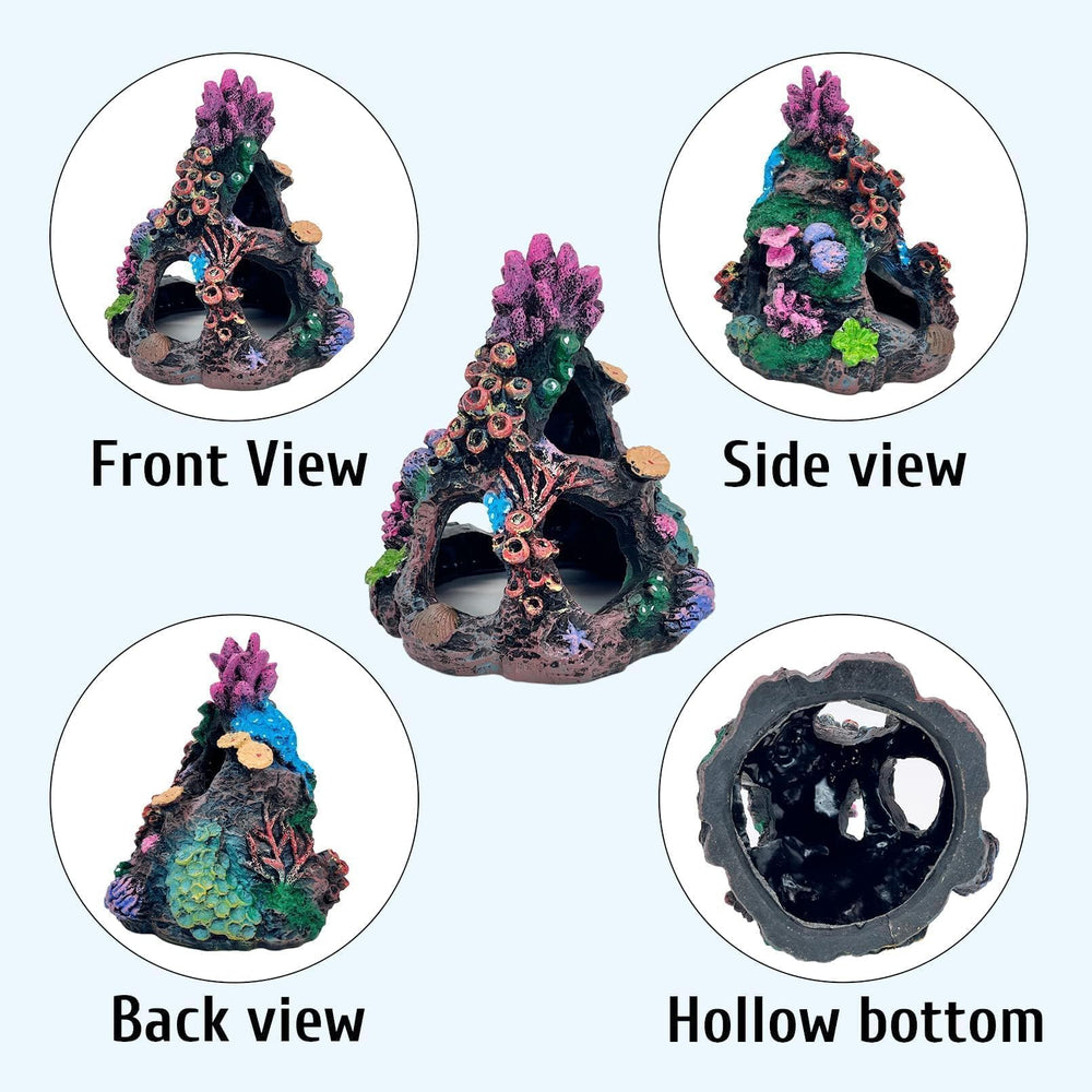 PINVNBY montagne en résine, décor sous-marin réaliste avec cavités de jeu.