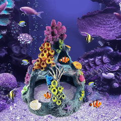 PINVNBY rocher en résine pour aquarium, aspect durable et sûr pour habitants.