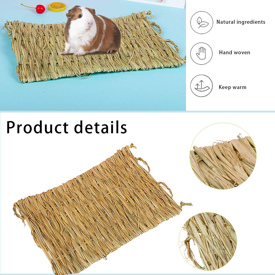 Tapis PINVNBY pour dodo et rongeage, surface naturelle et engageante.