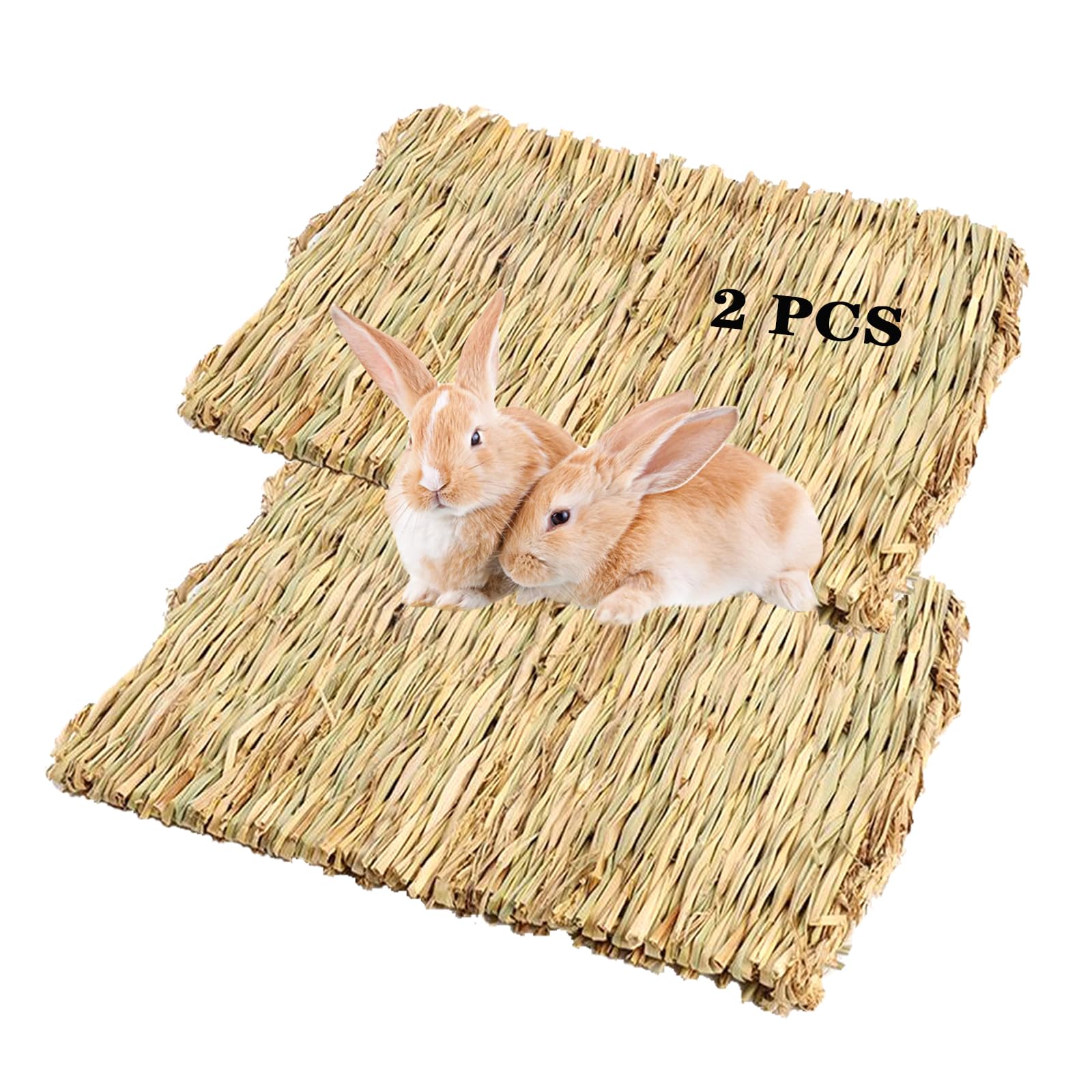 Le tapis herbe naturelle PINVNBY pour lapin, surface de repos naturelle et réconfortante.