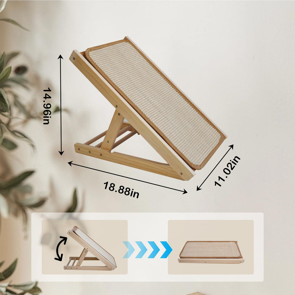 pinvnby tapis sisal remplaçable, surface durable pour griffage quotidien.