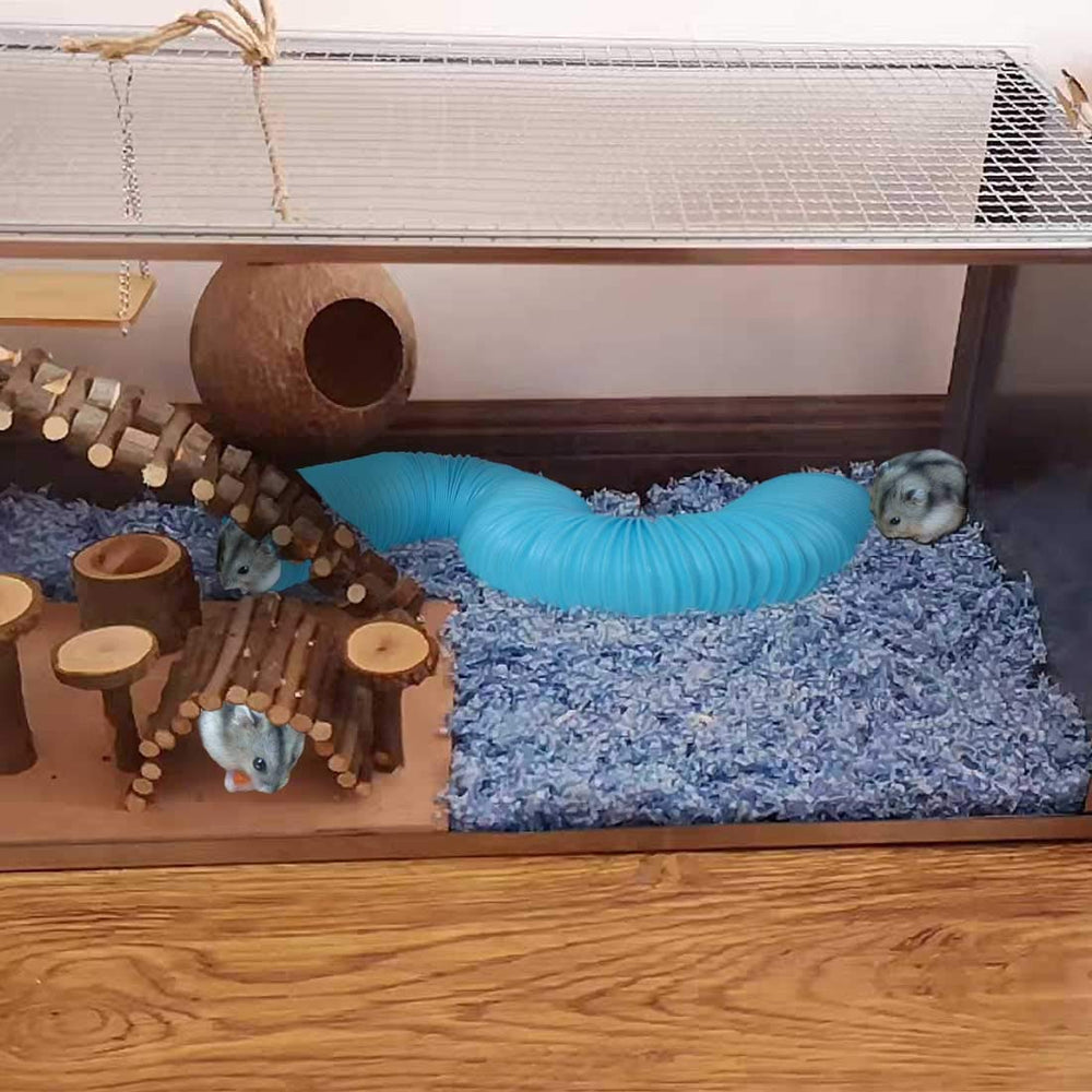 Tunnels domestiques PINVNBY bleu, stimulants et durables pour les animaux.