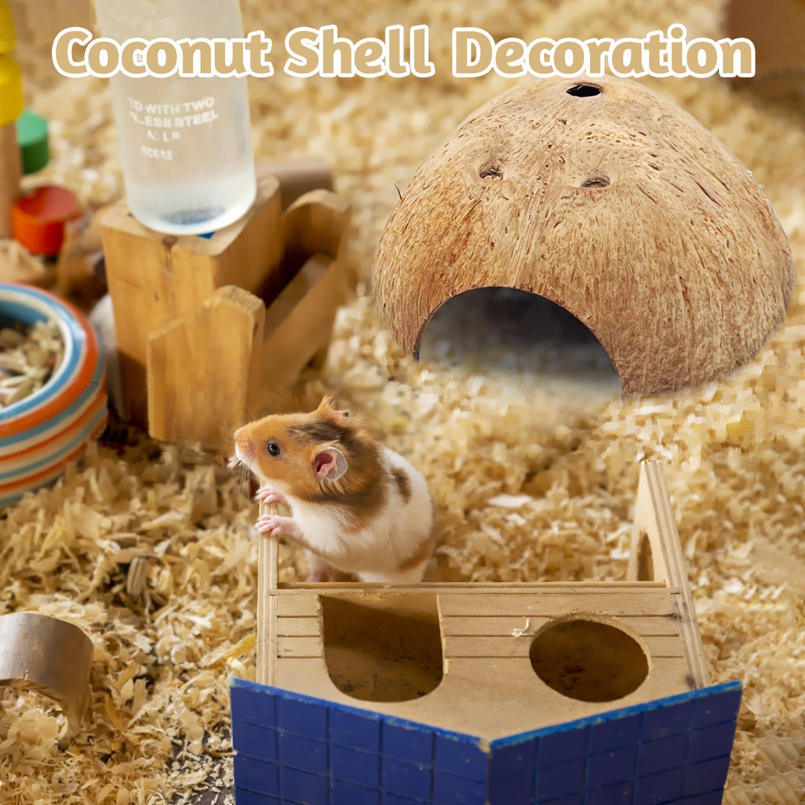 PINVNBY accessoire naturel et sûr pour enrichir l'habitat des animaux.