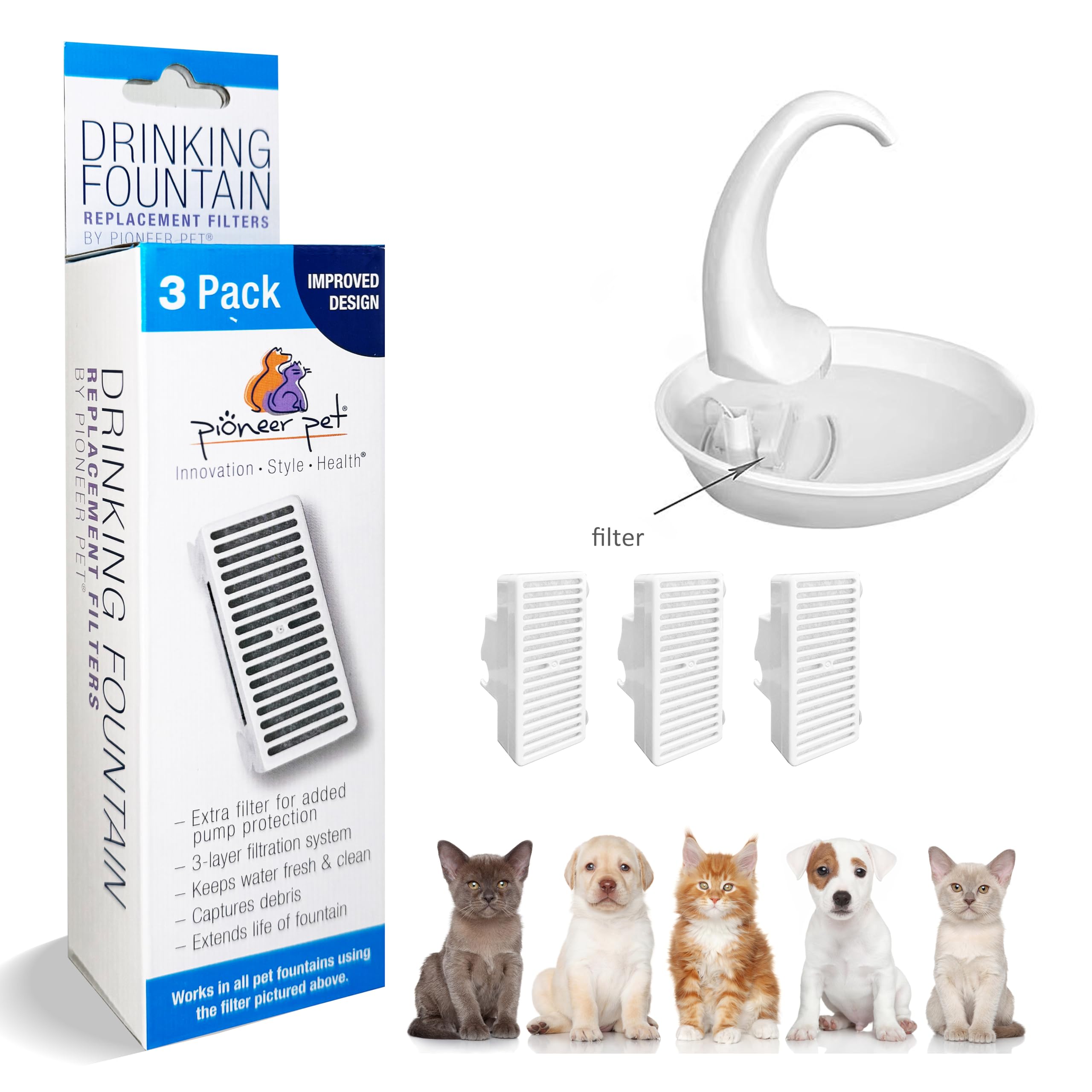 Filtre en T Pioneer Pet, remplacement facile pour eau domestique