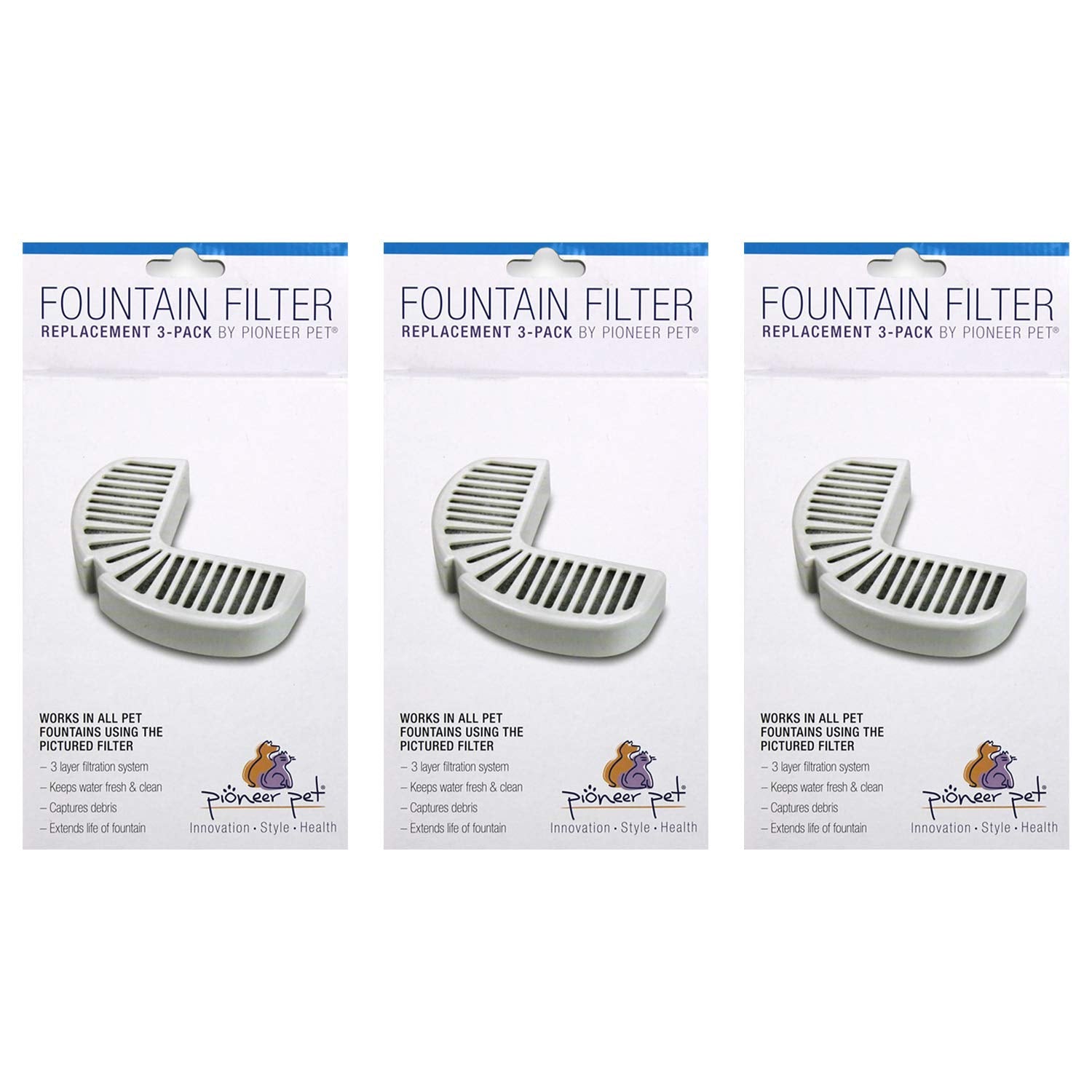 Pioneer Pet: filtres Raindrop, ensemble de remplacement pour eau plus propre et fraîche.