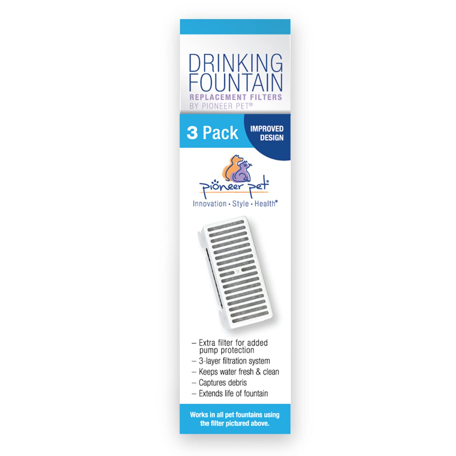 Utilisation quotidienne facilitée grâce aux filtres pour fontaine chat Pioneer Pet.